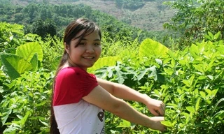 Cô học trò nghèo Lê Thị Thoa với niềm vui đỗ thủ khoa khối C Đại học Luật Hà Nội.