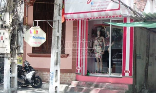 Cửa hàng quần áo của chị Hà nơi xảy ra sự việc
