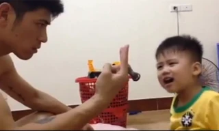Bật cười với clip dậy con học đếm của ông bố trẻ