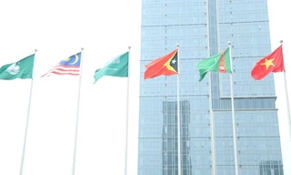 Thiêng liêng Lễ thượng cờ của đoàn thể thao Việt Nam ở Asiad 19