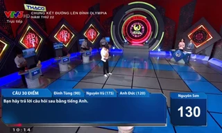 Chung kết Đường Lên Đỉnh Olympia năm thứ 22 bị chê trách khi tiếp tục để lọt sự cố