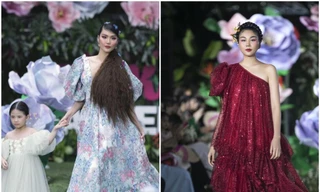 Thanh Hằng, Lan Khuê, Phạm Quỳnh Anh đọ trình catwalk cùng dàn mẫu nhí