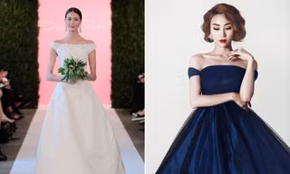 Ngân Khánh sẽ mặc váy cưới Oscar de la Renta trong hôn lễ tối nay.