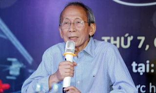 Nhạc sĩ Nguyễn Ánh 9 tại buổi họp báo.