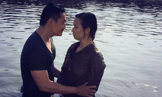 Lã Thanh Huyền ngất lịm vì quay cảnh hôn dưới sông