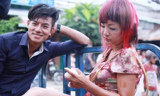 Thúy Nga và Hiếu Nguyễn đều có những ngày tại Hội An đầy tiếng cười khi thực hiện những cảnh quay cho bộ phim 'Bộ ba rắc rối'.