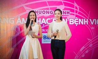Hoa hậu Kỳ Duyên giản dị 'Mang âm nhạc đến bệnh viện'