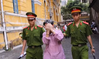 Bị cáo Nguyễn Minh Tân tại phiên tòa sơ thẩm hôm nay 14/12.