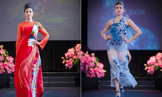 Ngọc Hân, Hoàng Yến kiêu sa trình diễn áo dài ở Mỹ