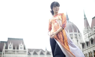 Hoa hậu Thu Thủy dịu dàng áo dài giữa trời thu châu Âu