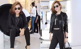 Á hậu Hoàng My 'ngầu' như Rocker đi dự sự kiện