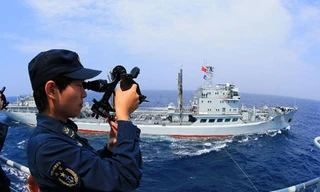 Hàng chục tàu chiến, phi cơ Nga -Trung dàn trận trên biển