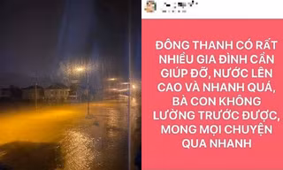 Rạng sáng 18/10: Nước lũ lên nhanh, người dân Quảng Trị kêu cứu trên mạng xã hội