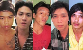 Nhóm nghi can có liên quan đến vụ sát hại sinh viên Nguyễn Tấn Phát. Ảnh cơ quan công an cung cấp