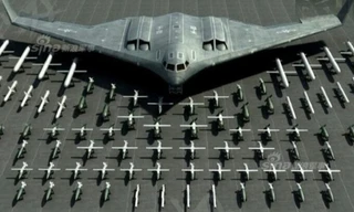 Hình ảnh mô tả máy bay ném bom tàng hình H-20 của Trung Quốc trên trang Sina