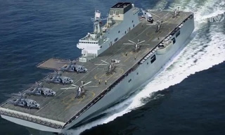 Hình ảnh minh họa về tàu đổ bộ Type 075 của Trung Quốc. CCTV