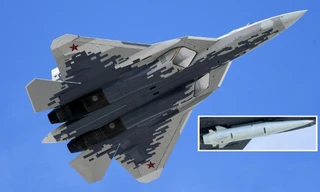 Tiêm kích Su-57 và tên lửa Kinzhal, một loại vũ khí siêu thanh của Nga