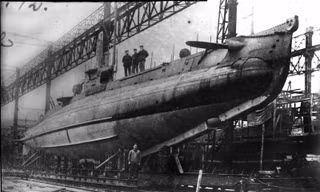Tàu ngầm lớp Holland được đóng tại nhà máy Baltic năm 1910