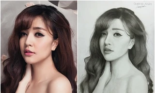 9x điển trai vẽ Bích Phương đẹp lung linh như ảnh chụp