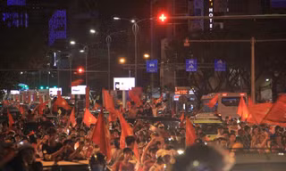 Đà thành đêm trắng ăn mừng Olympic Việt Nam