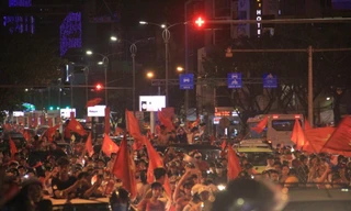 Đà thành đêm trắng ăn mừng Olympic Việt Nam