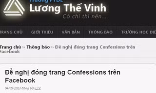 Thầy Văn Như Cương yêu cầu đóng cửa trang 'thú tội' của trường Lương Thế Vinh
