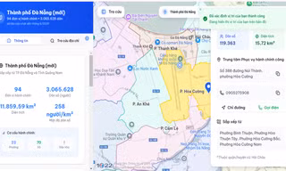 Đà Nẵng: Bản đồ số chỉ giúp dân đang ở phường nào trong 94 xã phường mới toanh