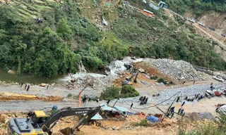 Sạt lở tại công trường thủy điện ở Lai Châu, ít nhất 5 người tử vong