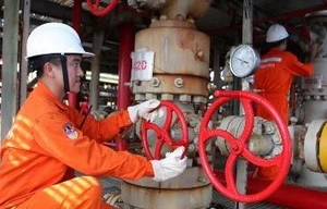 Vận hành khai thác dầu thô tại mỏ Bạch Hổ. (Ảnh: Hà Thái/TTXVN)