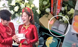 Đám cưới miền Tây của Puka - Gin Tuấn Kiệt: Lê Dương Bảo Lâm mừng quà cưới "độc lạ"