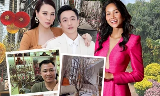 Sao Việt đón Tết: H’Hen Niê mang cả chợ hoa về nhà, nhà Cường Đô La ngập tràn sắc đỏ