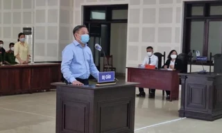 Bị cáo Phạm Thanh tại phiên tòa. Ảnh: X.V