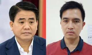 Bị can Nguyễn Đức Chung và Nguyễn Trường Giang.