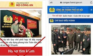 Tin tặc gắn mã độc vào trang web giả mạo Cổng thông tin của Công an Hà Nội