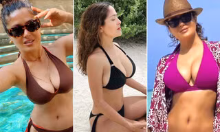 'Bom gợi cảm' Salma Hayek gợi cảm 'rực lửa' ở tuổi 55