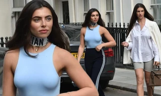 Sao truyền hình 9x gợi cảm nổi bật trên phố với áo bó sát