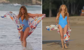 'Bond girl' Jane Seymour tuổi 70 trẻ đẹp ngỡ ngàng ở biển với áo tắm 