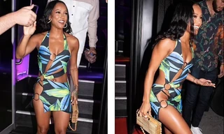 Người mẫu gốc Việt Karrueche Tran mặc cắt xẻ 'tứ tung' đi sự kiện