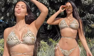 'Kim siêu vòng 3' tung ảnh bikini khoe đường cong 'thiêu đốt'