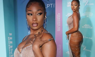 Megan Thee Stallion mặc váy lưới lộ nội y, khoe vòng 3 phản cảm