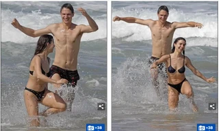 Nam diễn viên 'Quái xế Baby' và bạn gái hot girl vui đùa ở biển