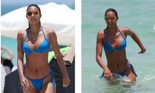 'Thiên thần nội y' Lais Ribeiro phô 3 vòng 'bỏng rẫy' ở biển