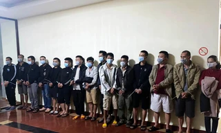 Nhom đối tượng đang bị tạm giữ