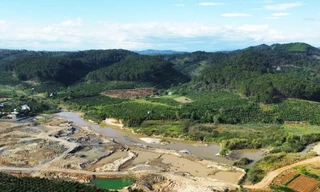 Khai thác vàng trái phép dọc theo suối Đạ Quyn