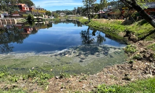 Các hồ lắng bên hồ Xuân Hương, Đà Lạt nước đen ngòm, bốc mùi nồng nặc