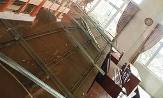 Sập mảng trần trường học ở Đà Lạt, phụ huynh và học sinh bất an