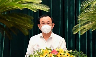 Bí thư Thành uỷ TPHCM Nguyễn Văn Nên phát biểu khai mạc hội nghị