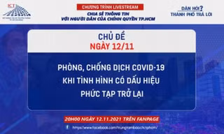 Tình hình dịch COVID-19 phức tạp trở lại: Tối nay 12/11 TPHCM đối thoại với người dân 