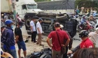 Clip ô tô bán tải nghi vấn chở ma túy lao thẳng vào tổ công tác, khiến một CSGT hy sinh