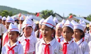 Thiếu nhi Nghệ An đồng diễn nghi thức đội